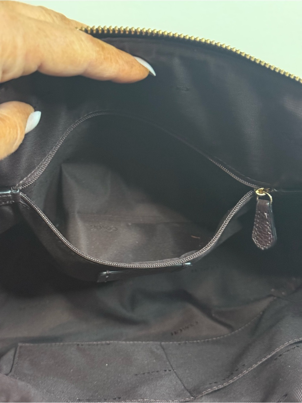 COACH Black Butterfly Print Leather Tote Bag large - Picture 13 of 13
